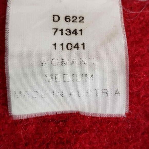 LL Bean Cardigan Coatigan Boiled Heavy Wool Metal Buttons Red Women’s Medium M - Picture 9 of 10